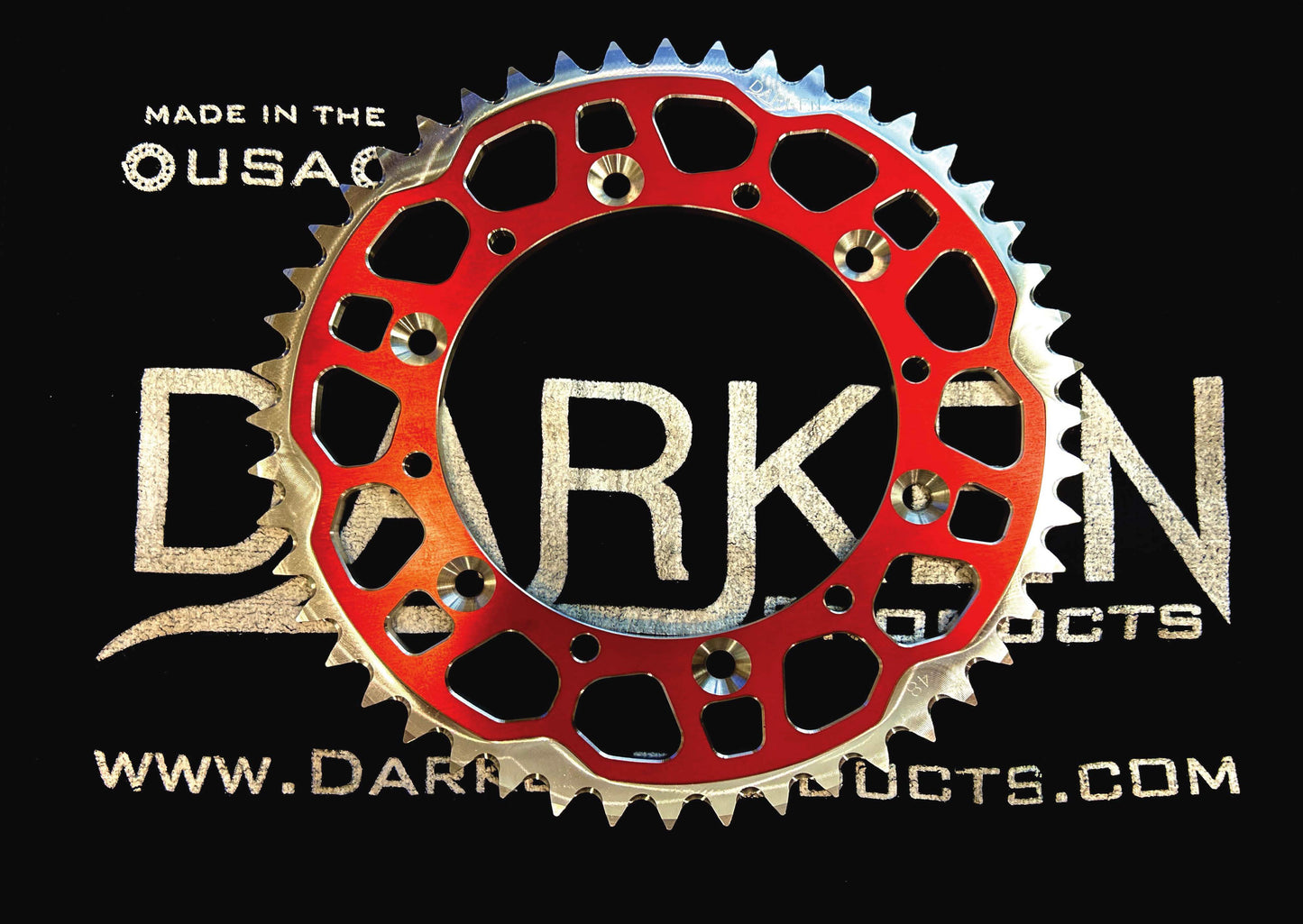 DARKEN Products Rear Sprocket (Fits Rieju, Gas Gas, Sherco, SWM)  7075-T6 Aluminum Anodized